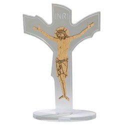 Croce con base in plexiglass cm. 13