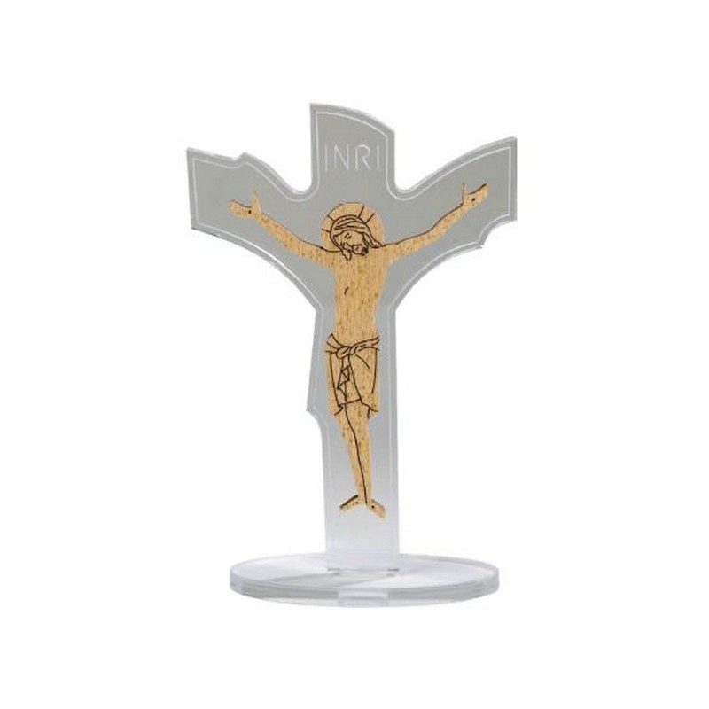 Croce con base in plexiglass cm. 13