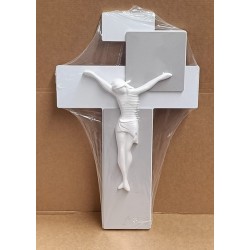 Crocefisso in rilievo su legno laccato cm. 20x35