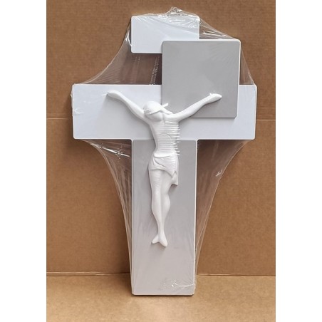 Crocefisso in rilievo su legno laccato cm. 20x35