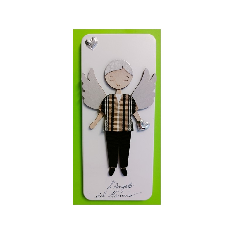 Quadretto "Angelo del nonno" con preghiera