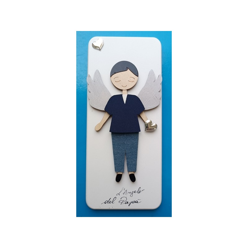 Quadretto "Angelo del papà" con preghiera