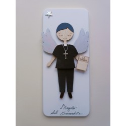 Quadretto "Angelo del sacerdote" con preghiera