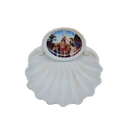 Conchiglia ricordo Battesmo in resina