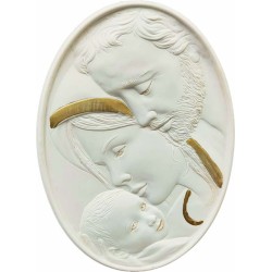 Ovale Sacra Famiglia in resina