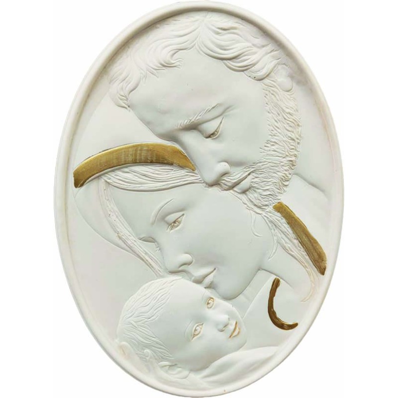 Ovale Sacra Famiglia in resina
