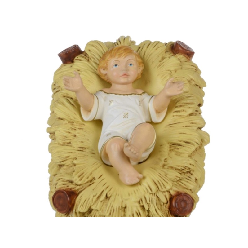 Gesù Bambino in culla - presepio cm. 65