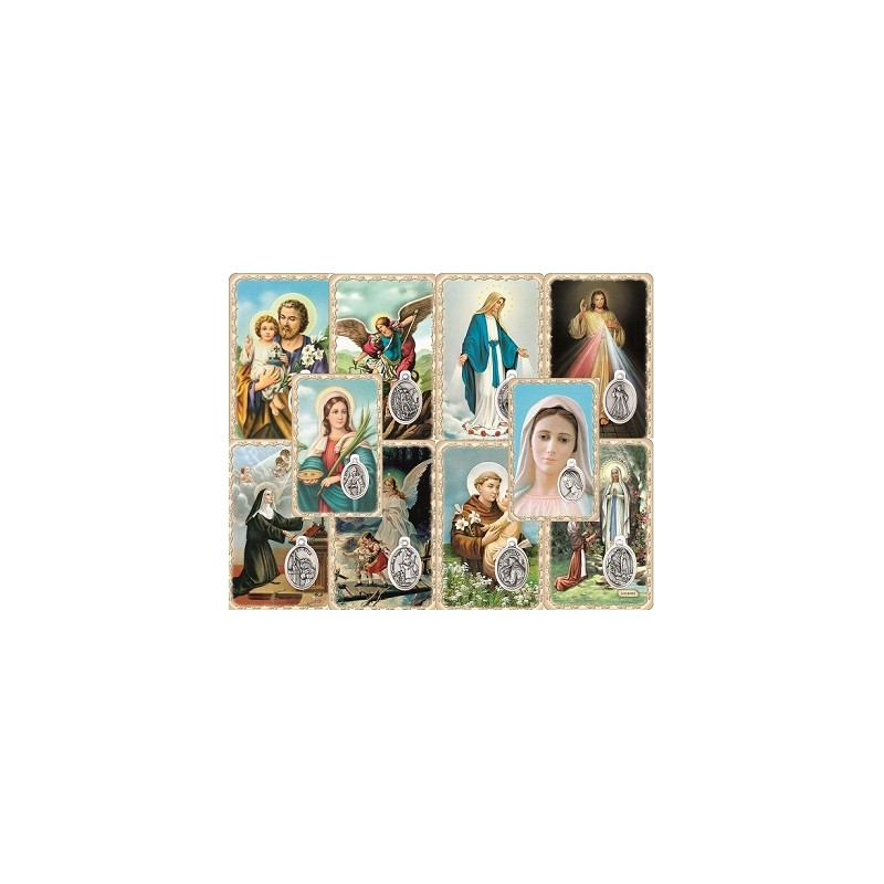 Immagine Pvc con medaglia inserita e preghiera