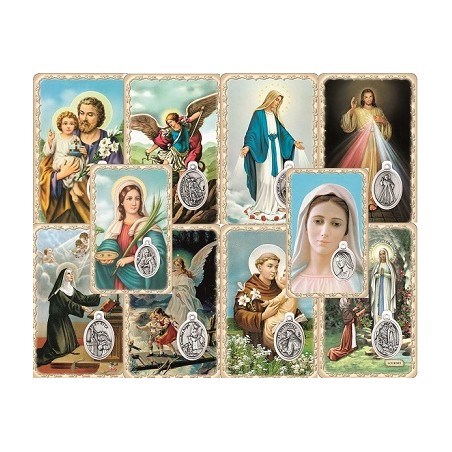 Immagine Pvc con medaglia inserita e preghiera