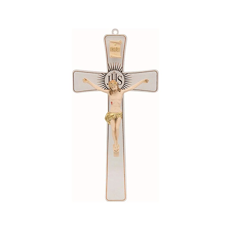 Croce in plex con corpo in resina cm. 21