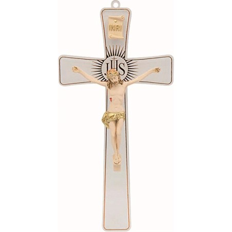 Croce in plex con corpo in resina cm. 21