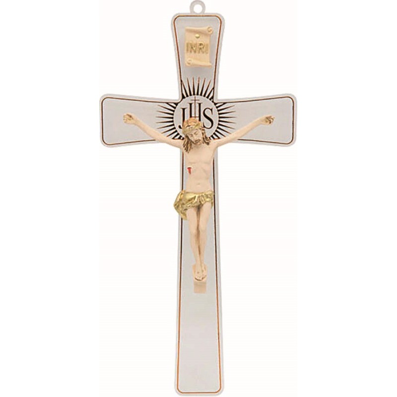 Croce in plex con corpo in resina cm. 25