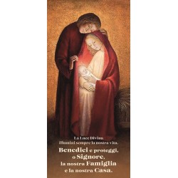 Benedizione Sacra Famiglia 10x22 con oro digitale (100 pz)