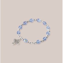 Braccialetto decina in semicristallo legatura elastico