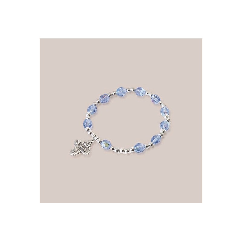 Braccialetto decina in semicristallo legatura elastico