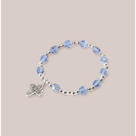 Braccialetto decina in semicristallo legatura elastico