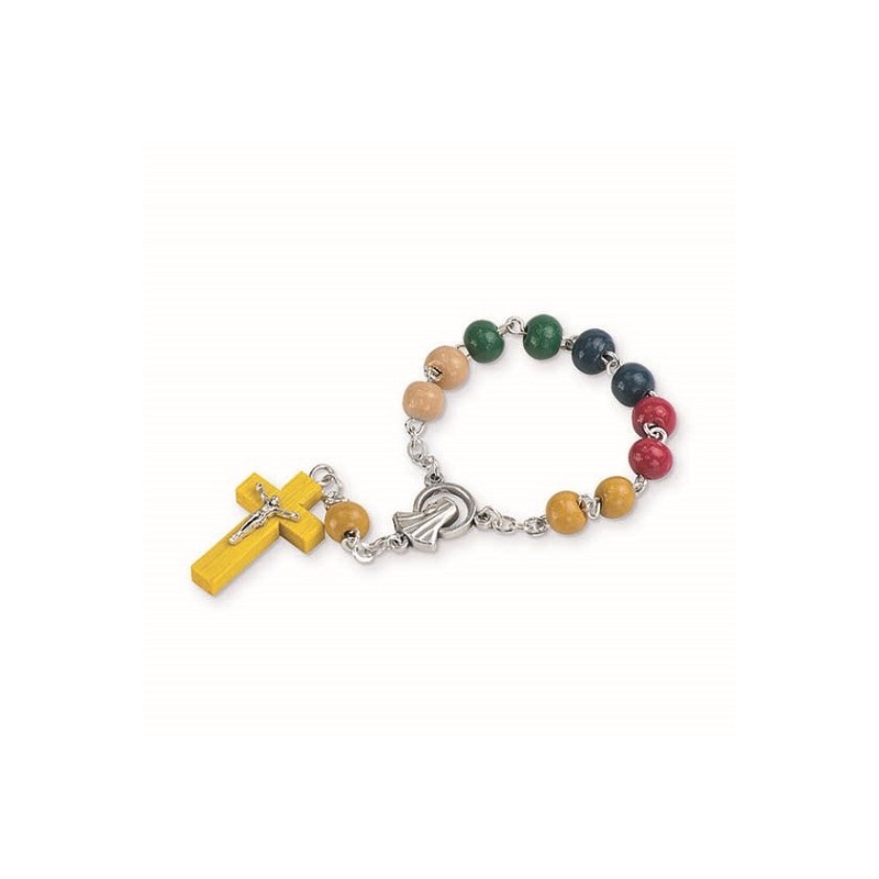 Decina rosario missionaria in legno