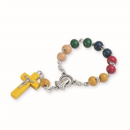 Decina rosario missionaria in legno