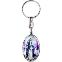 Portachiavi metallo argentato