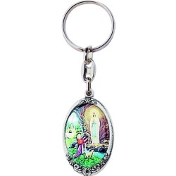 Portachiavi metallo argentato