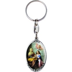 Portachiavi metallo argentato