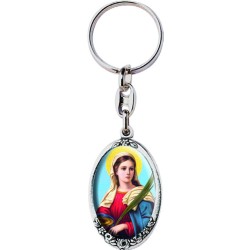 Portachiavi metallo argentato