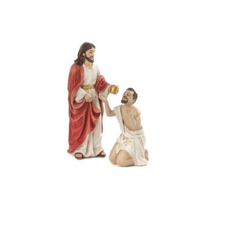 Guarigione del cieco di Gerico cm. 12 (2 pezzi)