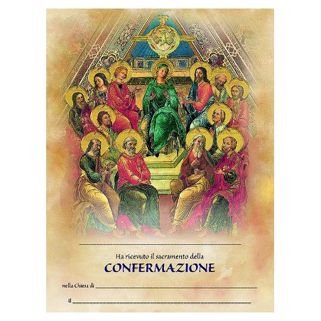 Pergamena Confermazione con oro
