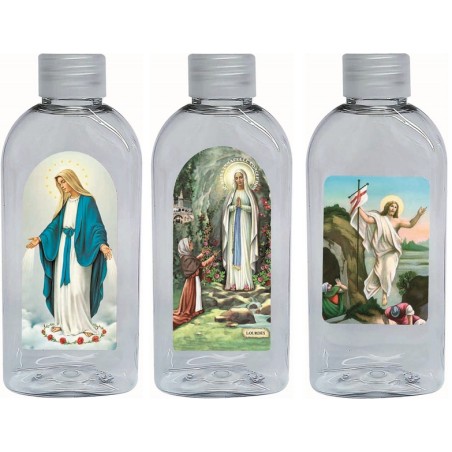 100 bottigliette plastica 150 ml. con adesivo da attaccare