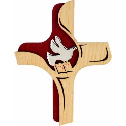 Croce in legno doppio livello ricordo Cresima
