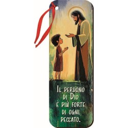 Segnalibro Confessione in legno con cordino