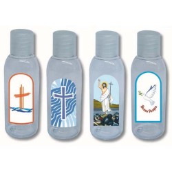 100 bottigliette plastica 50 ml. con adesivo da attaccare
