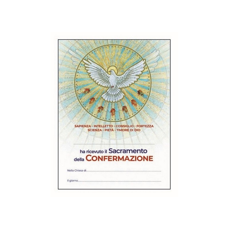 Pergamena Confermazione con oro