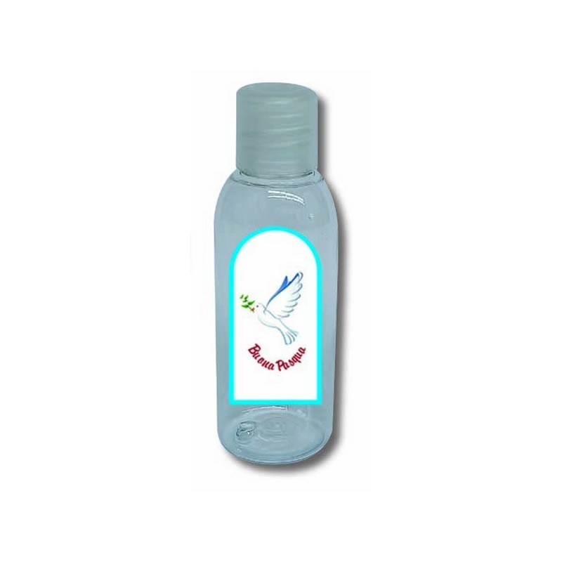 100 bottigliette plastica 50 ml. con adesivo da attaccare