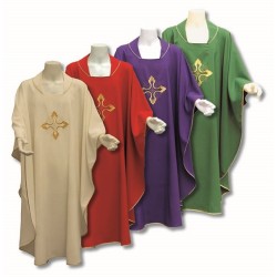 Set 4 casula ricamo croce