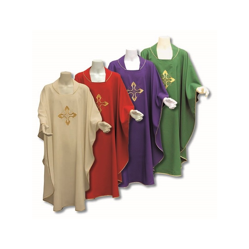 Set 4 casula ricamo croce