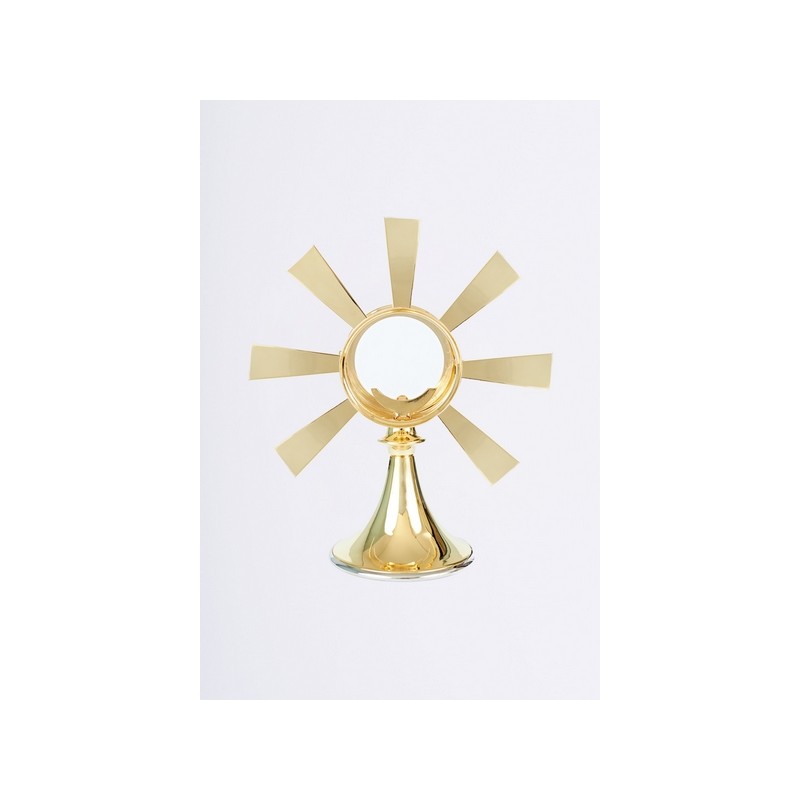 Mini Ostensorio in ottone dorato cm. 27