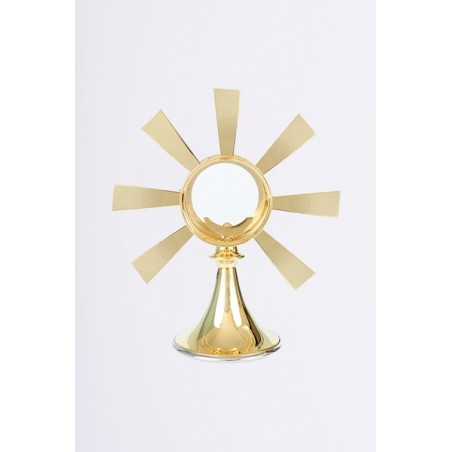 Mini Ostensorio in ottone dorato cm. 27