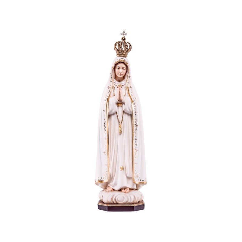 Madonna di Fatima con corona cm. 23 in legno