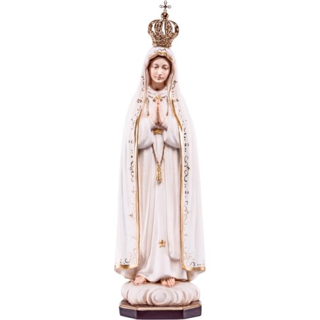 Madonna di Fatima con corona cm. 23 in legno