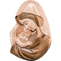 Rilievo Madonna con Bimbo cm. 18 in legno