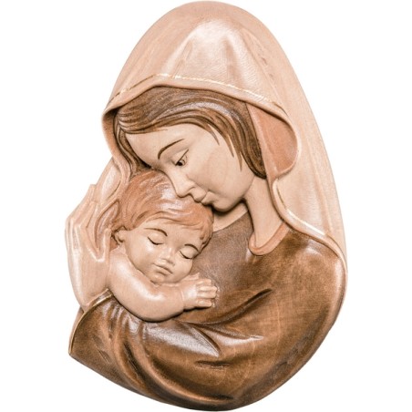 Rilievo Madonna con Bimbo cm. 18 in legno