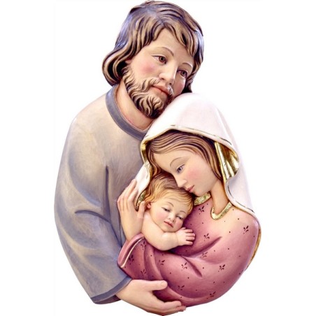 Rilievo Sacra Famiglia cm. 15 in legno