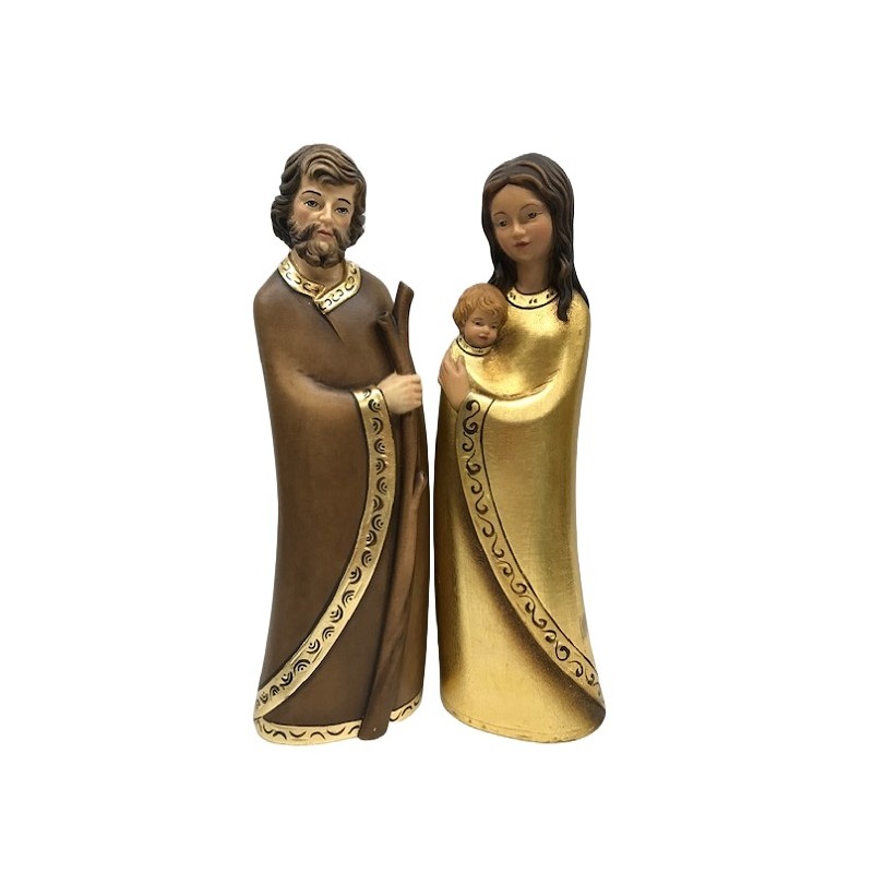 Sacra Famiglia moderna cm. 20 in legno