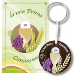 Portachiavi in legno Prima Comunione