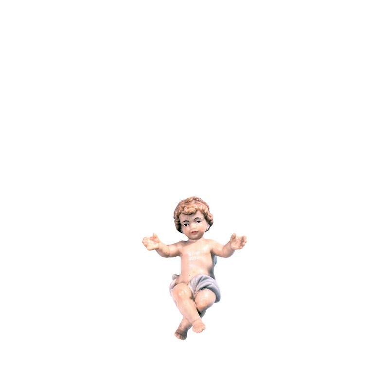 Gesù bambino con culla adatto al Presepio Tirolese cm. 15