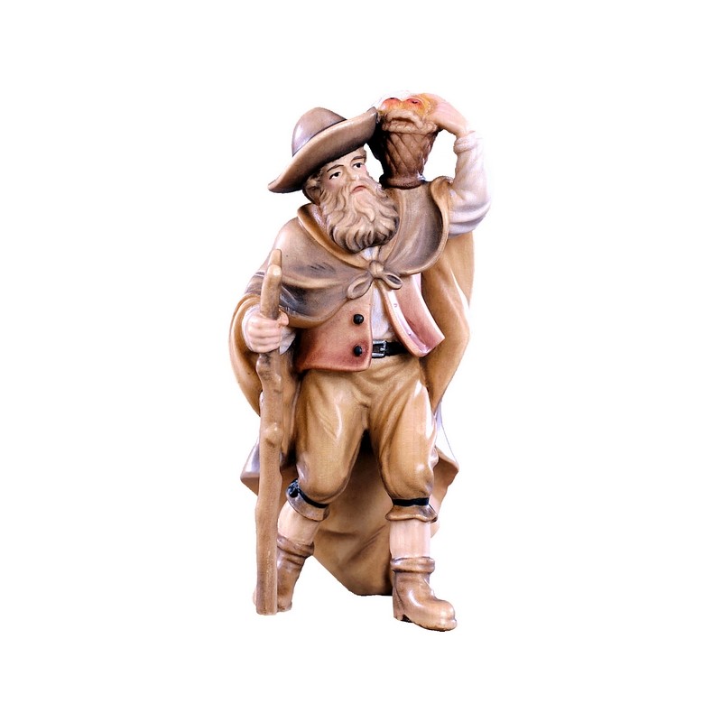 Pastore con bastone Presepio Tirolese cm. 9