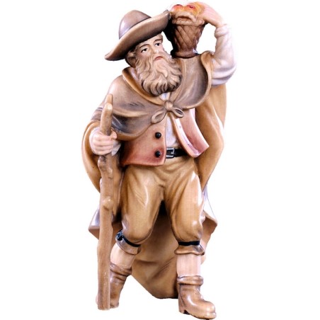 Pastore con bastone Presepio Tirolese cm. 9