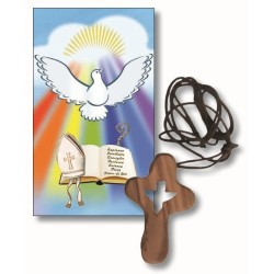 Croce in ulivo della Terra Santa cm. 6 con cordoncino