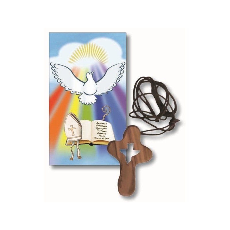 Croce in ulivo della Terra Santa cm. 6 con cordoncino